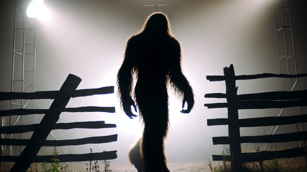 Female Sasquatch Under the Lights